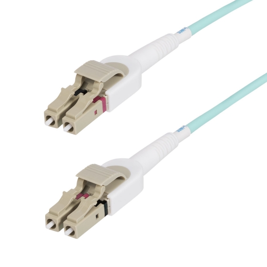 Picture of StarTech.com 5m (16.4ft) LC to LC (UPC) OM4 Switchable Fiber Optic Cable 50/125µm, 100G, Toolless Polarity Switching, Low Insertion Loss - LSZH Fiber Jumper Cord