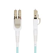 Picture of StarTech.com 5m (16.4ft) LC to LC (UPC) OM4 Switchable Fiber Optic Cable 50/125µm, 100G, Toolless Polarity Switching, Low Insertion Loss - LSZH Fiber Jumper Cord