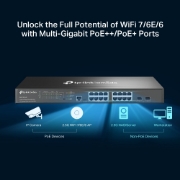 Picture of TP-Link Omada 16-Port 2.5G and 2-Port 10GE SFP+ L2+ Managed Switch with 8-Port PoE+