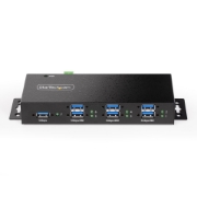 Picture of StarTech.com 5G7AINDRM-USB-A-HUB interface hub USB 3.2 Gen 1 (3.1 Gen 1) Type-B 5000 Mbit/s Black