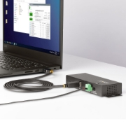 Picture of StarTech.com 5G7AINDRM-USB-A-HUB interface hub USB 3.2 Gen 1 (3.1 Gen 1) Type-B 5000 Mbit/s Black