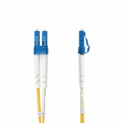 Picture of StarTech.com 10m (32.8ft) LC to LC (UPC) OS2 Single Mode Duplex Fiber Optic Cable, 9/125µm, 100G, Bend Insensitive, Low Insertion Loss - LSZH Fiber Jumper Cord