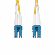 Picture of StarTech.com 10m (32.8ft) LC to LC (UPC) OS2 Single Mode Duplex Fiber Optic Cable, 9/125µm, 100G, Bend Insensitive, Low Insertion Loss - LSZH Fiber Jumper Cord