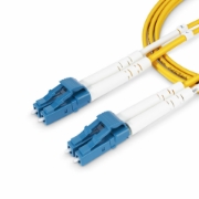 Picture of StarTech.com 10m (32.8ft) LC to LC (UPC) OS2 Single Mode Duplex Fiber Optic Cable, 9/125µm, 100G, Bend Insensitive, Low Insertion Loss - LSZH Fiber Jumper Cord