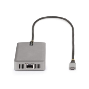 Picture of StarTech.com USB-C Triple Monitor Multiport Adapter, Dual 4K 60Hz + 4K 30Hz HDMI & DisplayPort, 3-Port USB 10Gbps Hub, 100W PD Pass-Through, GbE, Travel Dock, Windows & ChromeOS