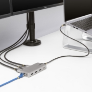 Picture of StarTech.com USB-C Triple Monitor Multiport Adapter, Dual 4K 60Hz + 4K 30Hz HDMI & DisplayPort, 3-Port USB 10Gbps Hub, 100W PD Pass-Through, GbE, Travel Dock, Windows & ChromeOS