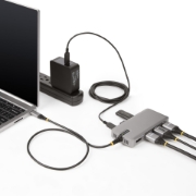 Picture of StarTech.com USB-C Triple Monitor Multiport Adapter, Dual 4K 60Hz + 4K 30Hz HDMI & DisplayPort, 3-Port USB 10Gbps Hub, 100W PD Pass-Through, GbE, Travel Dock, Windows & ChromeOS