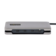 Picture of StarTech.com 4-Port USB-C Hub, 4x USB-C Ports, USB 3.2 Gen 2 (10Gbps) - Portable USB C Hub with 100W Power Delivery Pass-Through - USB Type C Hub w/ 12.6in/32cm Wrap-Around Cable