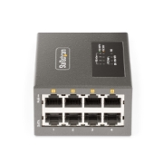 Picture of StarTech.com 4-Port Multi-Gigabit PoE++ Injector, 5/2.5/1G Ethernet (NBASE-T), PoE/PoE+/PoE++ (802.3af/802.3at/802.3bt), 160Watts Power Budget, Wall/DIN Rail Mountable, Unmanaged