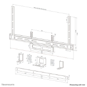 Picture of Neomounts AV2-500BL Videobar kit 43-110" - VESA - max 10 kg - universal