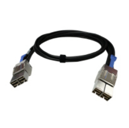 Picture of QNAP CAB-PCIE10M-8644-8X Serial Attached SCSI (SAS) cable 1 m Black