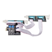 Picture of StarTech.com 4-Port Serial PCIe Card, Quad-Port PCI Express to RS232/RS422/RS485 (DB9) Serial Card, Low-Profile Bracket Incl., 16C1050 UART, Windows/Linux, TAA Compliant - Level-4 ESD Protection