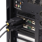 Picture of StarTech.com 4-Port Serial PCIe Card, Quad-Port PCI Express to RS232/RS422/RS485 (DB9) Serial Card, Low-Profile Bracket Incl., 16C1050 UART, Windows/Linux, TAA Compliant - Level-4 ESD Protection