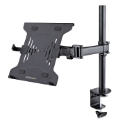 Picture of StarTech.com Laptop Desk Mount - Monitor and Laptop Mount - Displays up to 34in (8kg/17.6lb) & Laptops (4.5kg/9.9lb) - Articulating VESA Laptop Tray Arm - Clamp / Grommet Mount