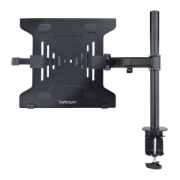 Picture of StarTech.com Laptop Desk Mount - Monitor and Laptop Mount - Displays up to 34in (8kg/17.6lb) & Laptops (4.5kg/9.9lb) - Articulating VESA Laptop Tray Arm - Clamp / Grommet Mount