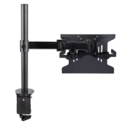 Picture of StarTech.com Laptop Desk Mount - Monitor and Laptop Mount - Displays up to 34in (8kg/17.6lb) & Laptops (4.5kg/9.9lb) - Articulating VESA Laptop Tray Arm - Clamp / Grommet Mount