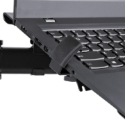 Picture of StarTech.com Laptop Desk Mount - Monitor and Laptop Mount - Displays up to 34in (8kg/17.6lb) & Laptops (4.5kg/9.9lb) - Articulating VESA Laptop Tray Arm - Clamp / Grommet Mount