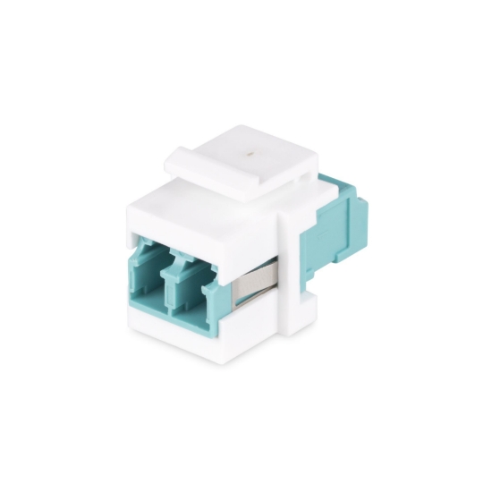 Picture of StarTech.com LC to LC Coupler, LC Fiber Coupler, LC/UPC Keystone Jack, Duplex Fiber Optic LC Keystone Coupler for Patch Panel