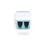 Picture of StarTech.com LC to LC Coupler, LC Fiber Coupler, LC/UPC Keystone Jack, Duplex Fiber Optic LC Keystone Coupler for Patch Panel