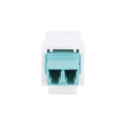 Picture of StarTech.com LC to LC Coupler, LC Fiber Coupler, LC/UPC Keystone Jack, Duplex Fiber Optic LC Keystone Coupler for Patch Panel