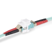 Picture of StarTech.com LC to LC Coupler, LC Fiber Coupler, LC/UPC Keystone Jack, Duplex Fiber Optic LC Keystone Coupler for Patch Panel