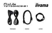 Picture of iiyama ProLite T2755MSC-B1 computer monitor 68.6 cm (27") 1920 x 1080 pixels Full HD LED Touchscreen Tabletop Black