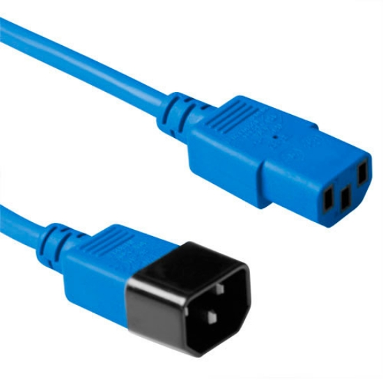 Picture of ACT Powercord C13 - C14 blue 1.2 m