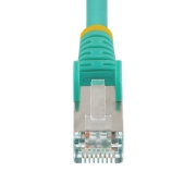 Picture of StarTech.com 7.5m CAT6a Ethernet Cable - Aqua - Low Smoke Zero Halogen (LSZH) - 10GbE 500MHz 100W PoE++ Snagless RJ-45 w/Strain Reliefs S/FTP Network Patch Cord