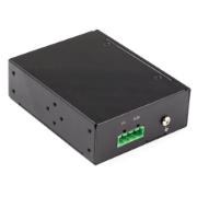 Picture of StarTech.com PoE+ Industrial Fiber to Ethernet Media Converter 60W - SFP to RJ45 - Singlemode/Multimode Fiber to Copper Gigabit Ethernet - Compact Size - IP-30/ -40 to +75C