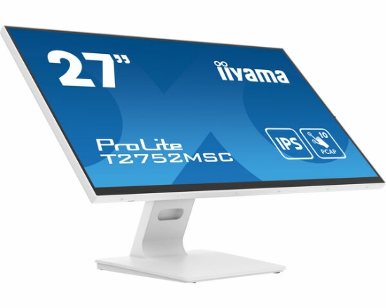 Picture of iiyama ProLite T2752MSC-W1 computer monitor 68.6 cm (27") 1920 x 1080 pixels Full HD LED Touchscreen White