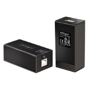 Picture of StarTech.com 150m (492ft) USB 2.0 Extender over Cat5e/Cat6 Ethernet Cable, Externally Powered USB Extender via RJ45/Network Cable, USB Over Ethernet Cable Extender/Adapter