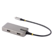 Picture of StarTech.com USB-C Multiport Adapter - 4K 60Hz HDMI - HDR - 2-Port 5Gbps USB 3.0 Hub - 100W Power Delivery Pass-Through - GbE - Works with Chromebook certified - Windows/macOS