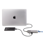 Picture of StarTech.com 3-Port USB-C Hub with 2.5 Gbps Ethernet and 100W Power Delivery Pass-Through Port, USB 3.2 10Gbps, 2x USB-A/1x USB-C, Portable USB Type-C Adapter Hub