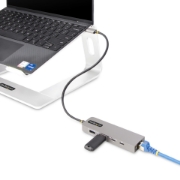 Picture of StarTech.com 3-Port USB-C Hub with 2.5 Gbps Ethernet and 100W Power Delivery Pass-Through Port, USB 3.2 10Gbps, 2x USB-A/1x USB-C, Portable USB Type-C Adapter Hub