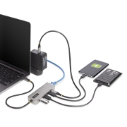 Picture of StarTech.com 3-Port USB-C Hub with 2.5 Gbps Ethernet and 100W Power Delivery Pass-Through Port, USB 3.2 10Gbps, 2x USB-A/1x USB-C, Portable USB Type-C Adapter Hub