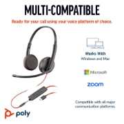 Picture of POLY Blackwire 3225 Stereo USB-C Headset +3.5mm Plug +USB-C/A Adapter (Bulk)