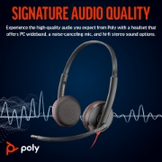 Picture of POLY Blackwire 3225 Stereo USB-C Headset +3.5mm Plug +USB-C/A Adapter (Bulk)