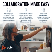 Picture of POLY Blackwire 3225 Stereo USB-C Headset +3.5mm Plug +USB-C/A Adapter (Bulk)