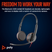 Picture of POLY Blackwire 3225 Stereo USB-C Headset +3.5mm Plug +USB-C/A Adapter (Bulk)