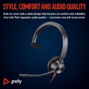 Picture of POLY Blackwire 3315 Monaural Microsoft Teams Certified USB-C Headset +3.5mm Plug +USB-C/A Adapter