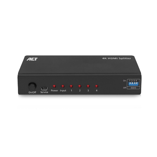 Picture of ACT 4K HDMI splitter, 1 in 4 out, EDID support