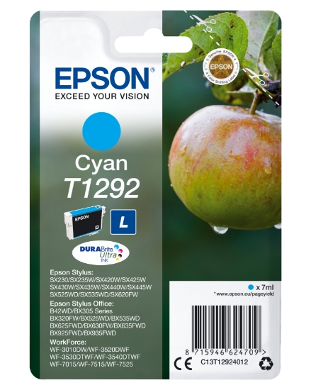 Picture of Epson Singlepack Cyan T1292 DURABrite Ultra Ink