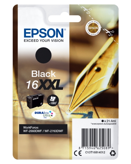 Picture of Epson Singlepack Black 16XXL DURABrite Ultra Ink