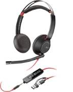 Picture of POLY Blackwire 5220 Stereo USB-C Headset +3.5mm Plug +USB-C/A Adapter