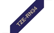 Picture of Brother TZE-RN34 label-making tape Gold on navy