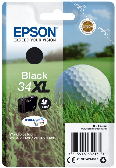 Picture of Epson Golf ball Singlepack Black 34XL DURABrite Ultra Ink
