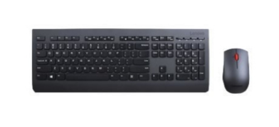 Picture of Lenovo 4X30H56799 keyboard Mouse included Office RF Wireless AZERTY Belgian, French Black