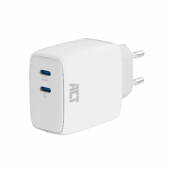Picture of ACT USB-C Charger 65W 2-port with Power Delivery PPS and GaNFast