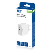 Picture of ACT USB-C Charger 65W 2-port with Power Delivery PPS and GaNFast