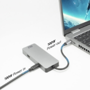 Picture of ACT USB-C 4K docking station for 1 HDMI monitor, Ethernet, USB-C, USB-A, card reader and PD pass-through
